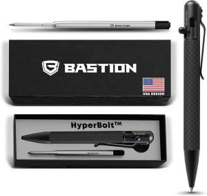 BASTION® Luxury Carbon Fiber Bolt Action Pen Durable Professional Ballpoint Pen for Travel, School and Work Birthday Gift Idea