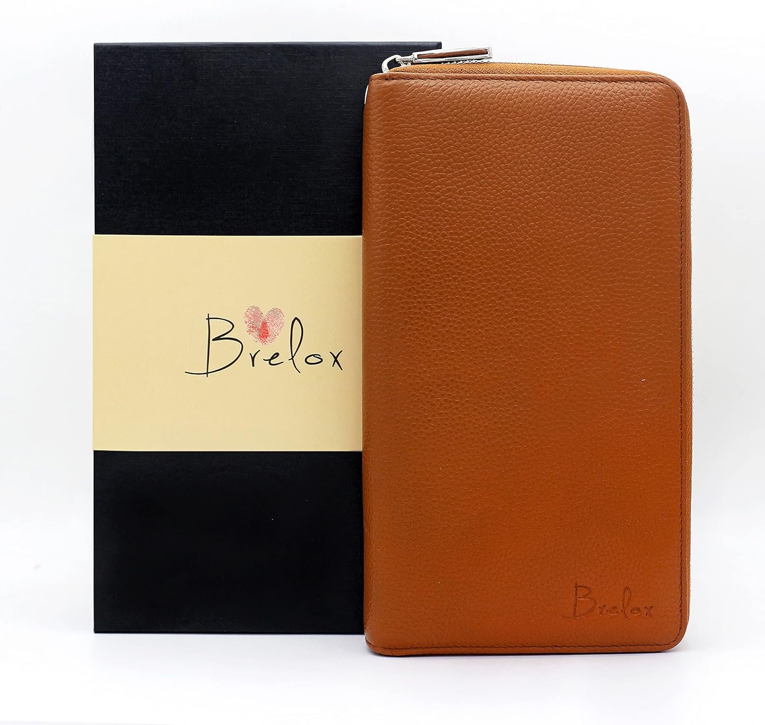 Brelox Travel Wallet Family Passport Holder - RFID Document Organizer for 4 5 6 passports - Genuine Leather - Brown - Image 7