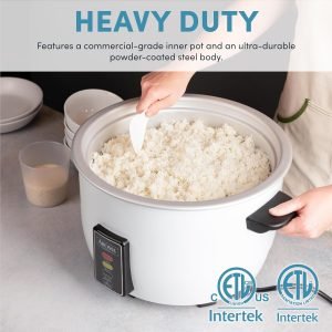 Aroma Housewares 60-Cup (Cooked) (30-Cup UNCOOKED) Commercial Rice Cooker (ARC-1033E),Whit...