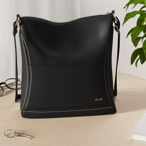 The Sak Womens Iris Crossbody in Leather Casual Purse With Adjustable Strap Zipper Pockets