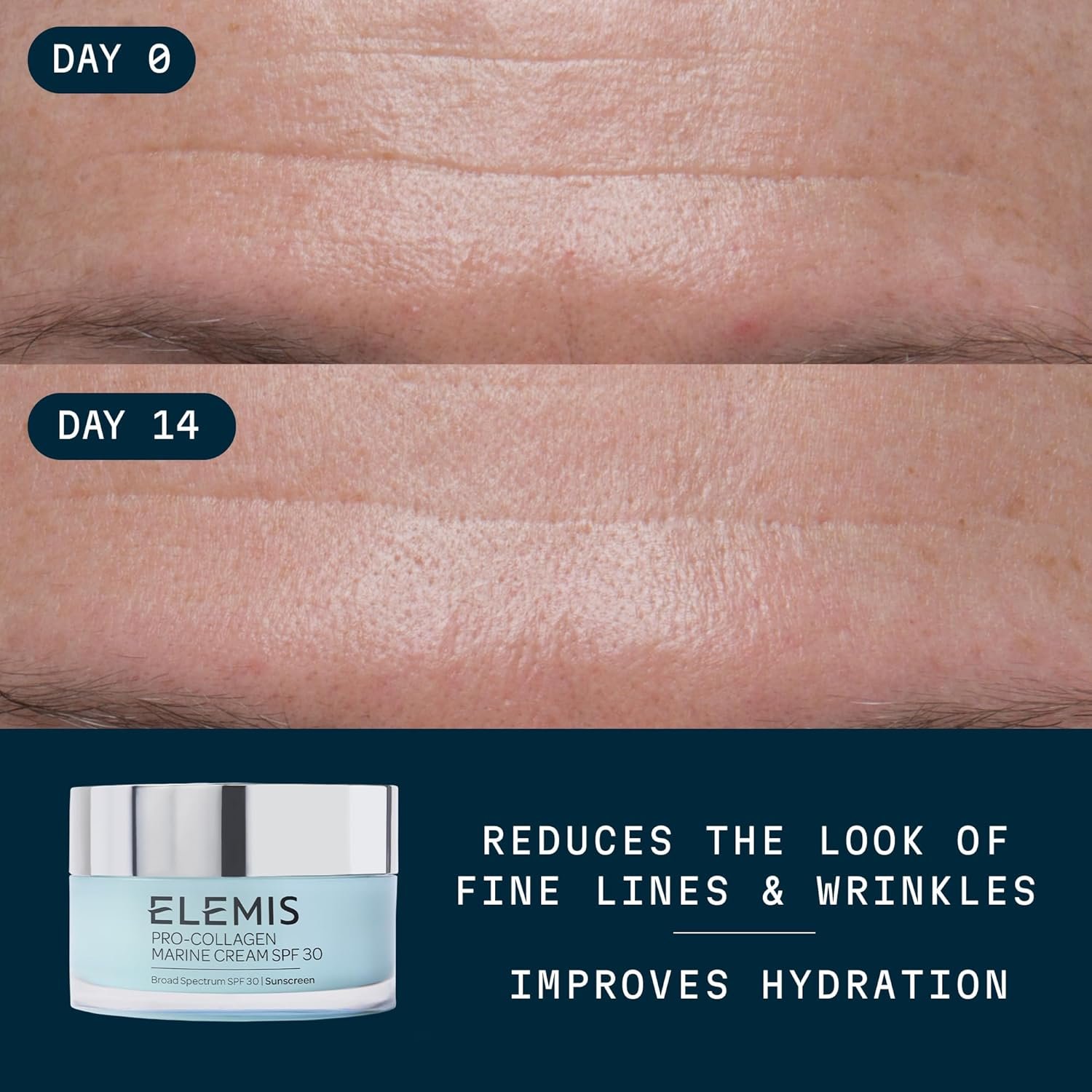 ELEMIS Pro-Collagen Marine Cream SPF 30, Lightweight Anti-Wrinkle Daily Facial Moisturizer - Image 2