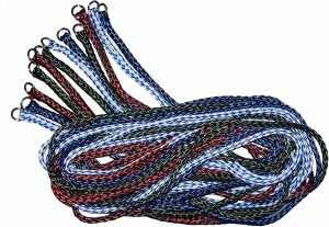 Downtown Pet Supply Braided Poly Slip Lead Dog Leash, 24 Pack, 5′ Long – Universal Dog Slip Leash with Metal O Ring – Durable for Groomers, Shelters, Rescues, Vets, or Doggy Daycares