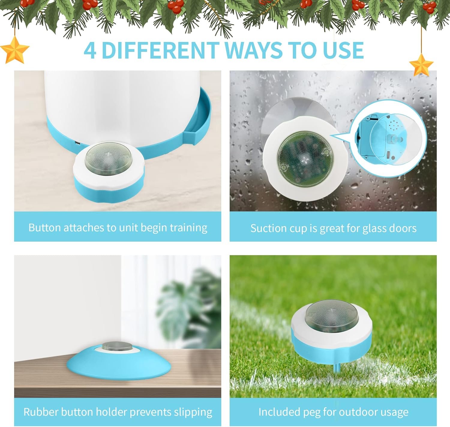 PETGEEK Dog Treat Dispenser with Button, Automatic Dog Feeder with Remote Control and Dual Power Supply, Dogs Puzzle Toys and Interactive Pet Stimulation Toys for Indoor/Outdoor Play (Blue) - Image 5