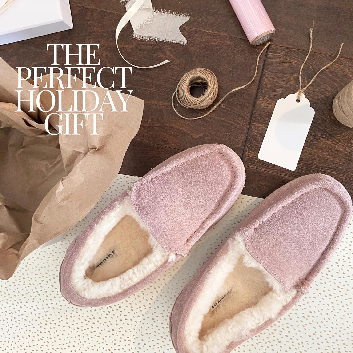 Fireside By Dearfoams Women's Mel Moccasin Shearing Slipper, Memory Foam Suede Loafer, Indoor/Outdoor Slip-in House Shoes - Image 6