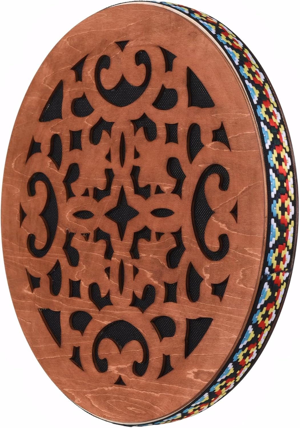 Handmade wooden ocean drum, sound healing wave drum, onomatopoeic tambourine, pleasant sound to release stress, yoga meditation performance accompaniment gift (12 inchs)
