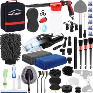 AUTODECO 40Pcs Car Wash Detailing Kit Cleaning Kits with Foam Gun Sprayer Vacuum with Long...