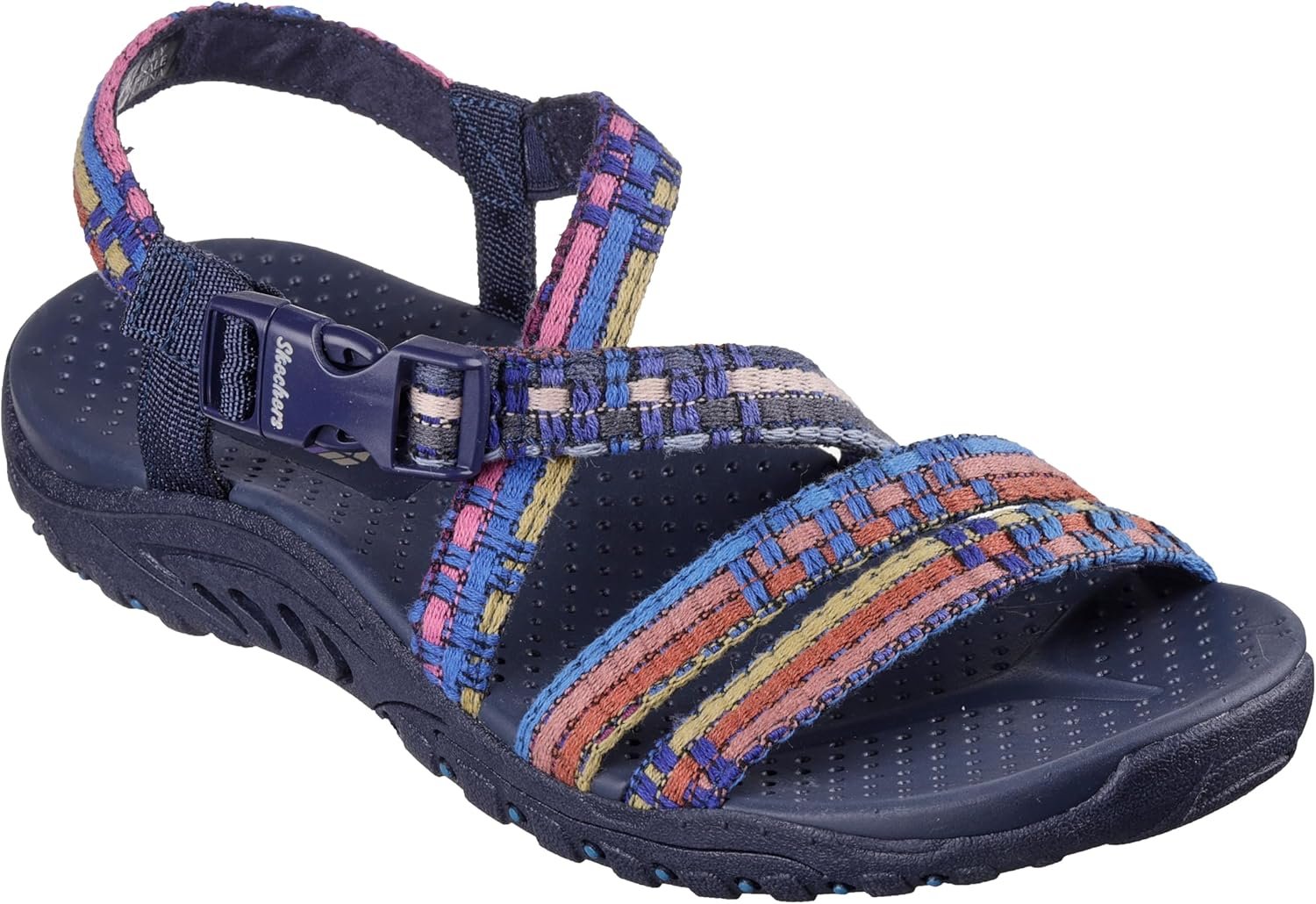 Skechers womens Reggae - Sew Me - Boho Woven Strappy Slingback - Image 6