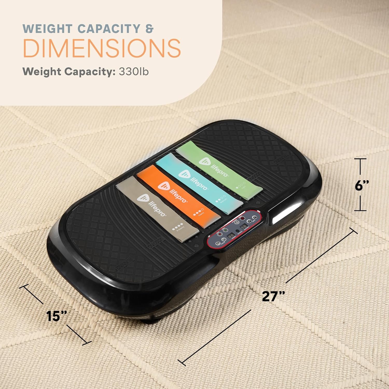 Lifepro Waver Vibration Plate Exercise Machine for Lymphatic Drainage, Muscle Activation, Full-Body Workout Vibrating Platform with Loop Bands, Fitness Equipment for Strength Toning & Fat Loss - Image 5