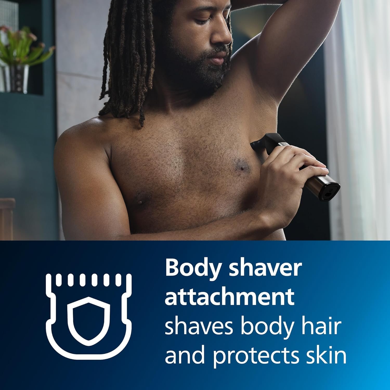 Norelco Philips Multigroom 9000 Series, All-in-One Trimmer, Beard Trimmer and Hair Clipper, 23-Piece Men's Grooming Kit for Beard, Body, Face, Nose, Ear and Intimate Areas, MG9520/50 - Image 7