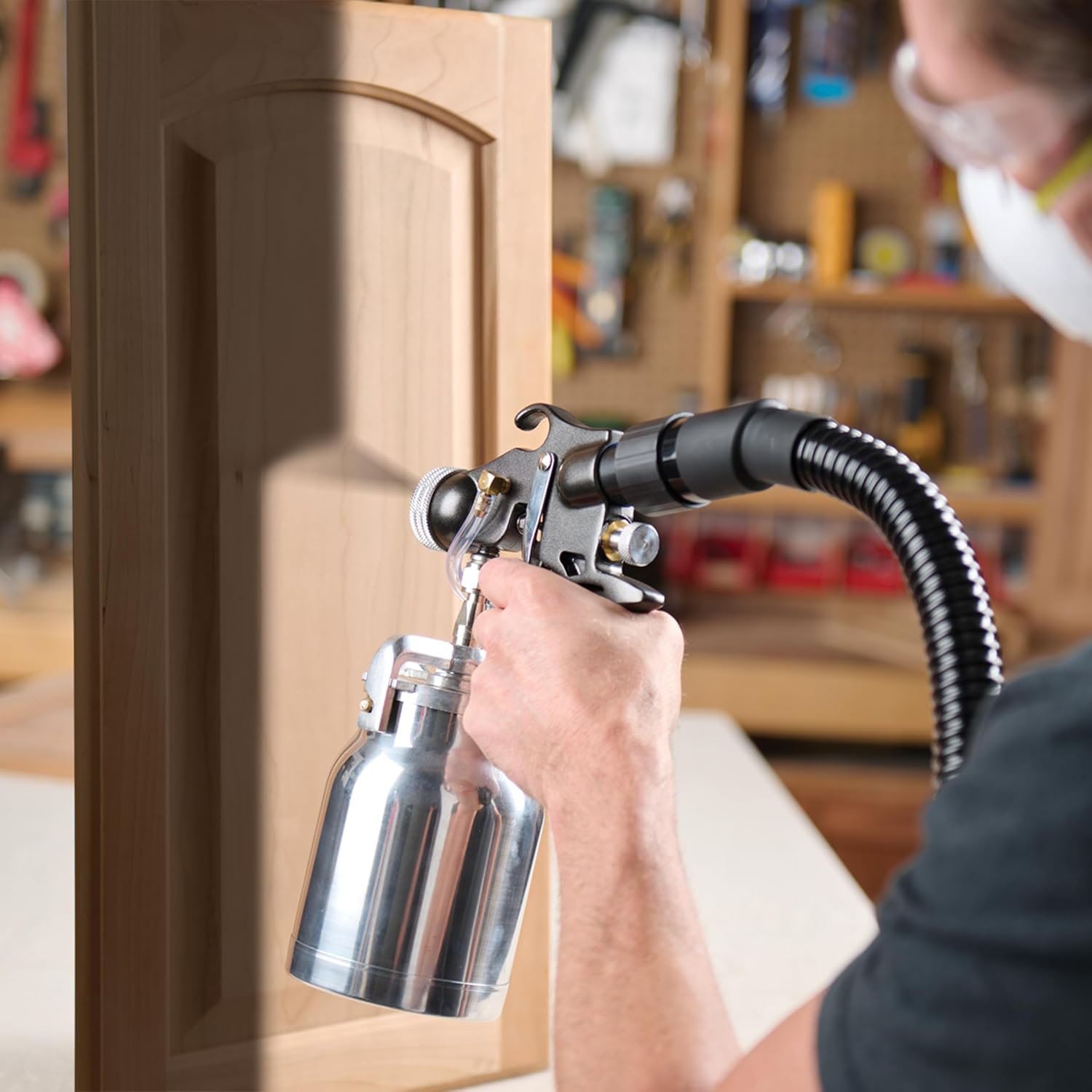 Wagner Spraytech 2443205 Earlex 5700 Stationary HVLP Paint Sprayer for Woodworking and Furniture Refinishing, Fine Finishing with Oil & Water Based Materials, Adjustable Settings - Image 8
