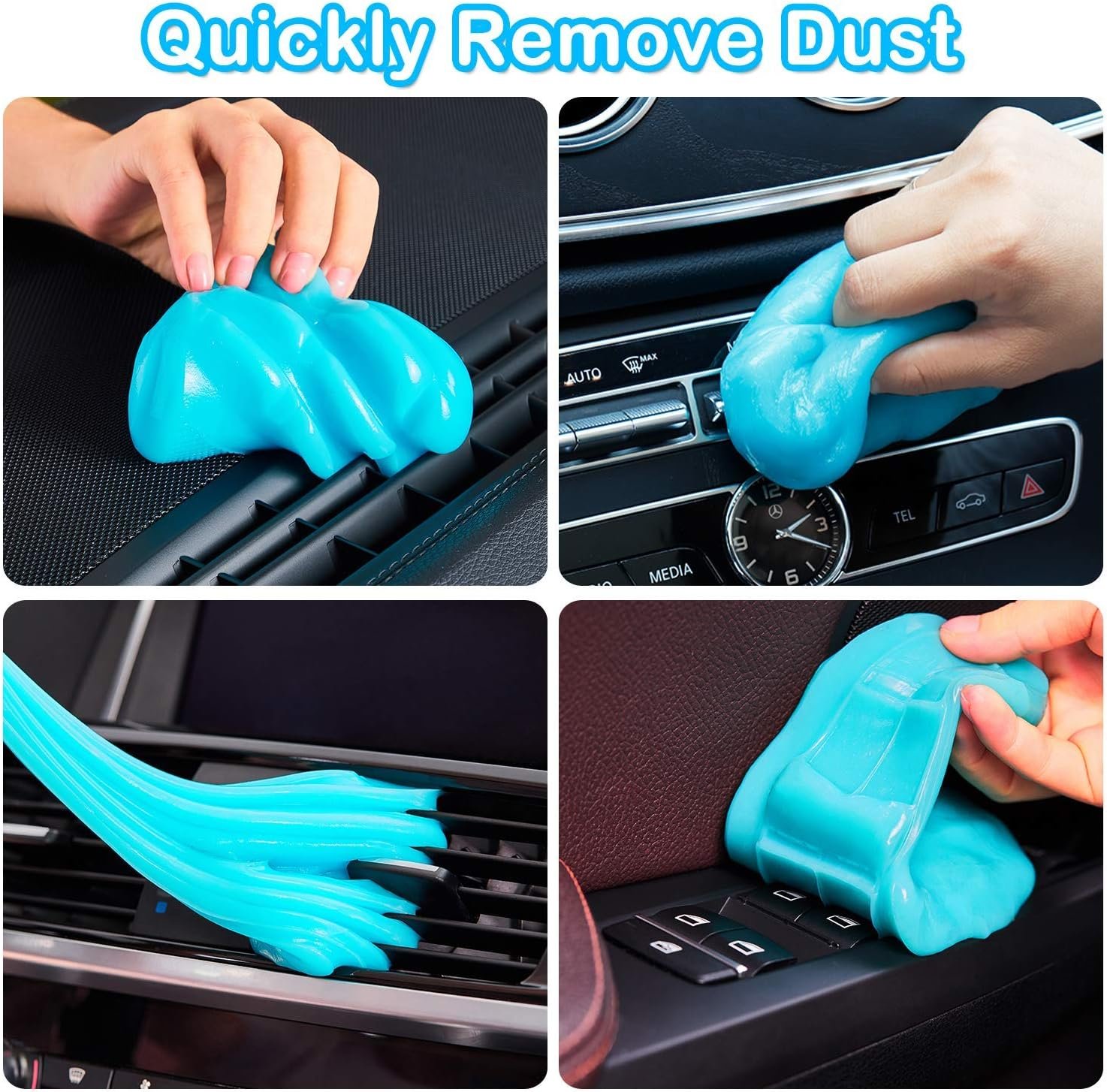 PULIDIKI Car Cleaning Gel Clean Putty Car Interior Cleaner Slime Auto Detail Tools Kit Supplies Car Accessories Christmas Stocking Stuffers Gifts for Men Women White Elephant Gifts Adults Teens - Image 3