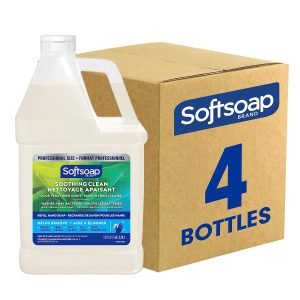 Softsoap Liquid Hand Soap Refill, Soothing Clean, Aloe Vera Fresh Scent – 1 gallon, Pack of 4