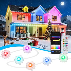 Permanent Outdoor Lights, 100ft Smart Eave Lights with 72 LED Lights, IP67 Waterproof, App...