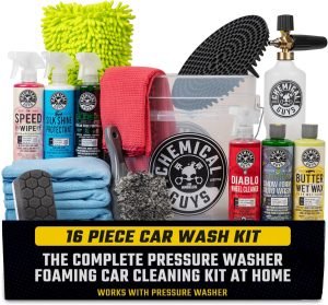 Chemical Guys 16-Piece Arsenal Builder Car Wash Kit with Foam Cannon, Bucket, and 6 x 16 o...