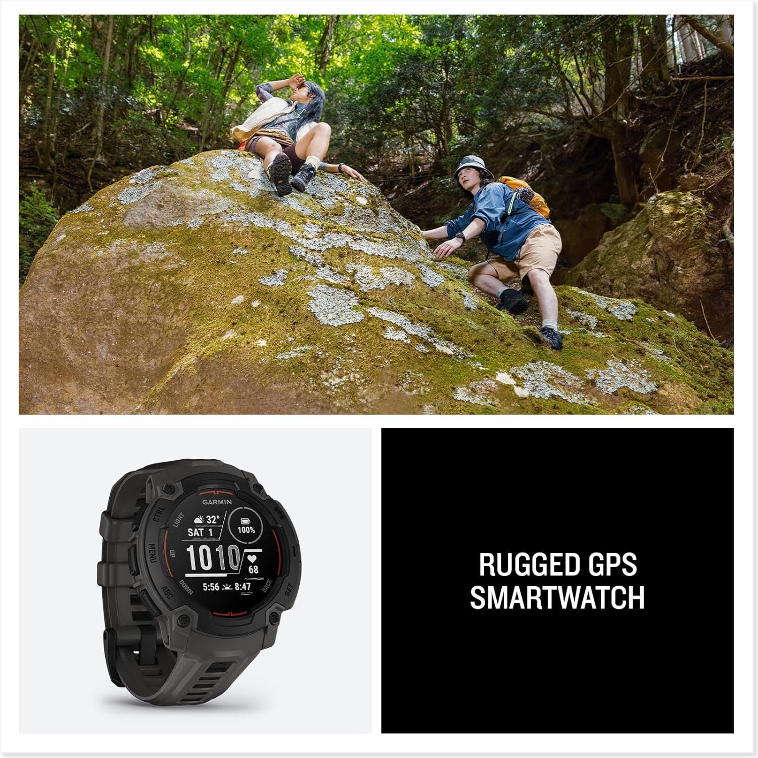 Garmin Instinct® E 45mm, Rugged Outdoor GPS Smartwatch, 24/7 Health Monitoring, Wrist-Based Heart Rate, Up to 16 Days of Battery Life, Charcoal - Image 9