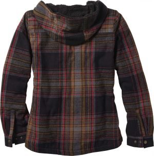 Legendary Whitetails Women’s Hooded Shacket Berber Lined Shirt Jacket with Drawstrin...