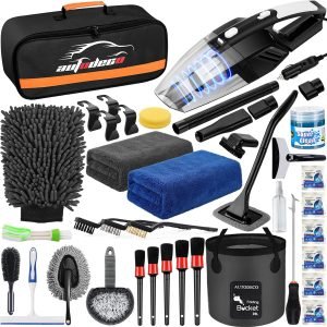 AUTODECO 41Pcs Car Cleaning Wash Kit Interior Detailing Cleaner Kit with High Power Handhe...