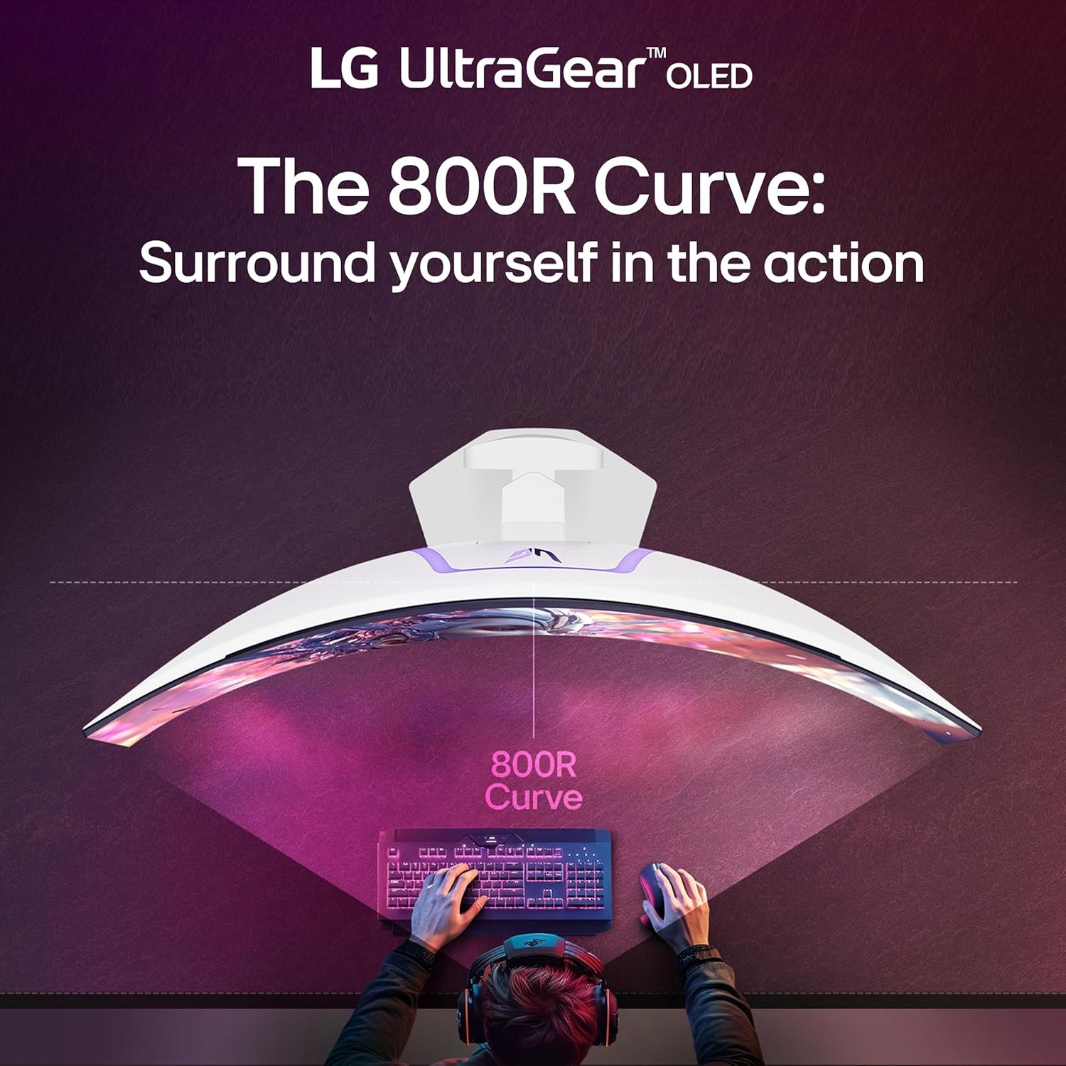 LG 39GX90SA-W 39-inch Ultragear WQHD (3440 x 1440) OLED Curved Gaming Monitor 240Hz, 1ms, NVIDIA G-Sync Compatible, AMD FreeSync Premium, VESA DisplayHDR True Black 400, webOS, USB Type-C, White - Image 13