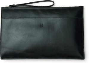 Wristlet for Women and Men, Full-Grain Leather Clutch with Zip Closure & RFID Blocking