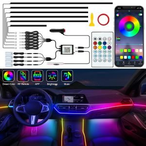 Interior Car LED Strip Lights, Acrylic LED Lights for Car with Dynamic Dreamcolor Chasing,...