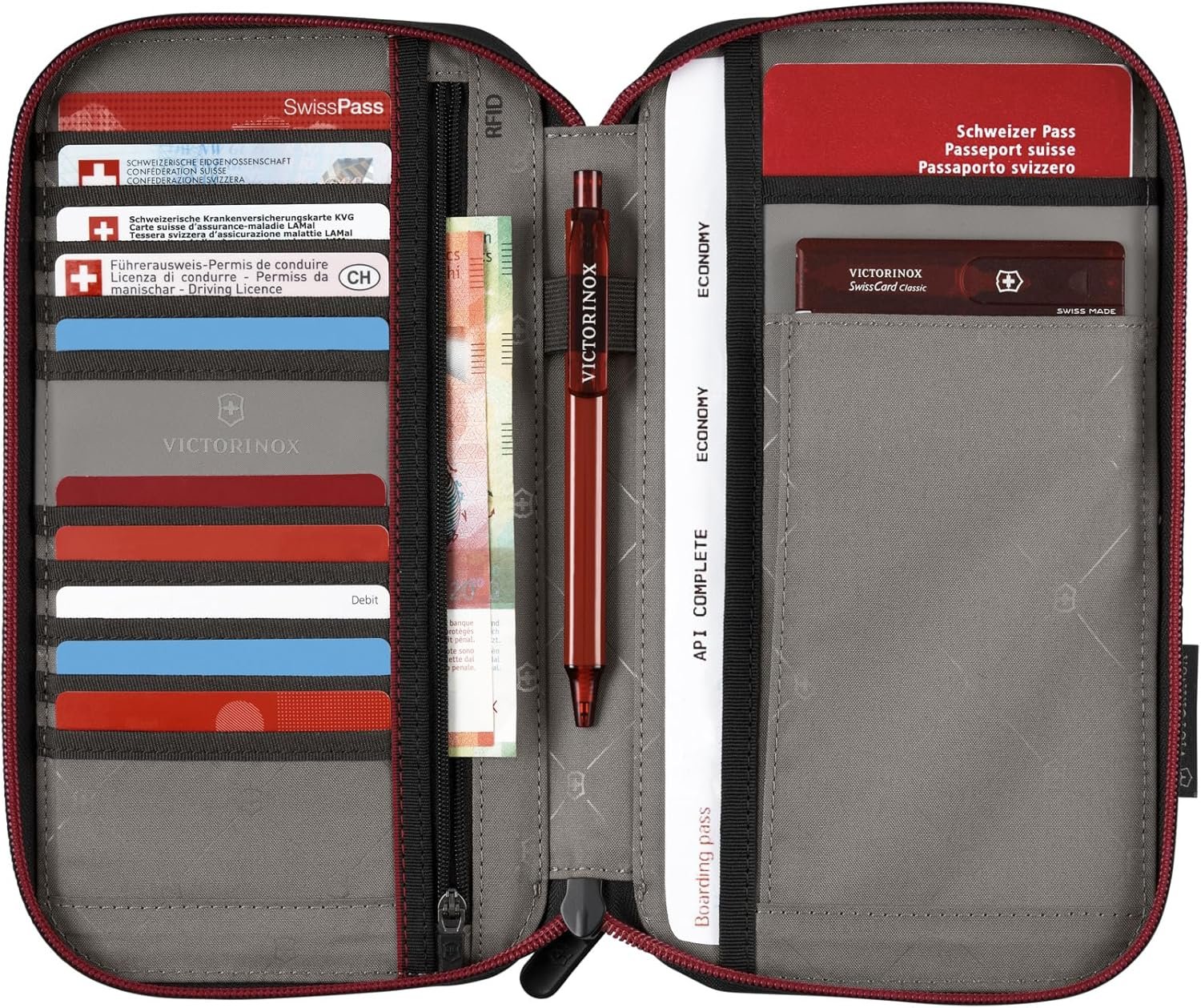 Victorinox Travel Essentials, Travel Organizer, Zippered Document Holder with RFID - Image 3