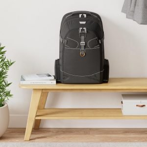 EVERKI Business 120 Laptop Backpack with Rain Cover, 40L Capacity, Large Compartment for Laptops Up to 18.4″, 180° Fold-Out Design, Padded Pocket, Durable Design with Multiple Pockets – EKP120 – Black