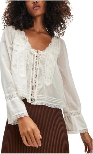 Free People Womens Forevermore Long Sleeve Top