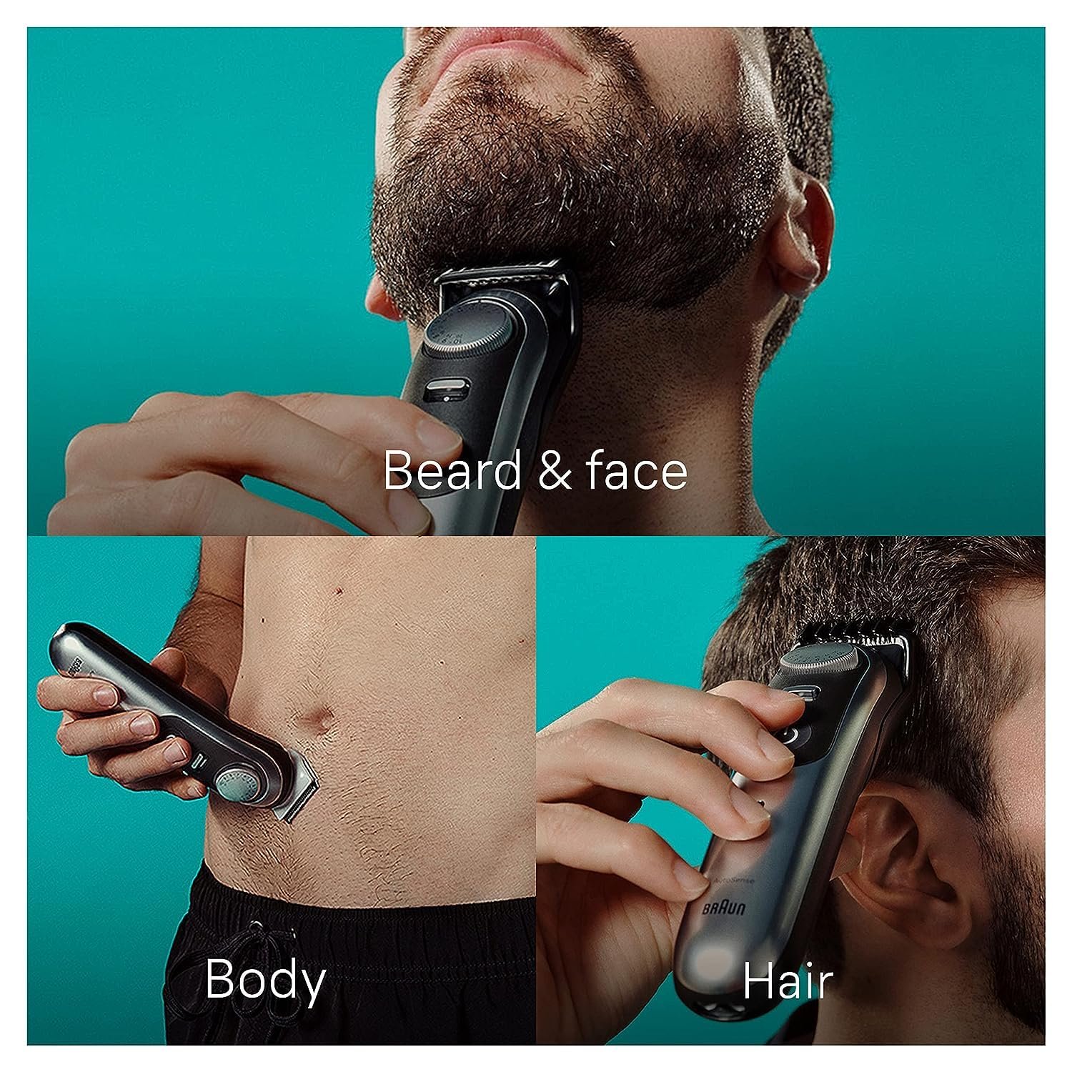 Braun All-in-One Men's Shaving Kit Series 9 9440, 13-in-1 Beard, Face, Nose, Ear Trimmer, Hair Clippers, Body Groomer and Manscaping - Image 4