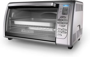 Black+Decker Countertop Convection Toaster Oven, 8 One-touch Cooking Functions, Stainless ...