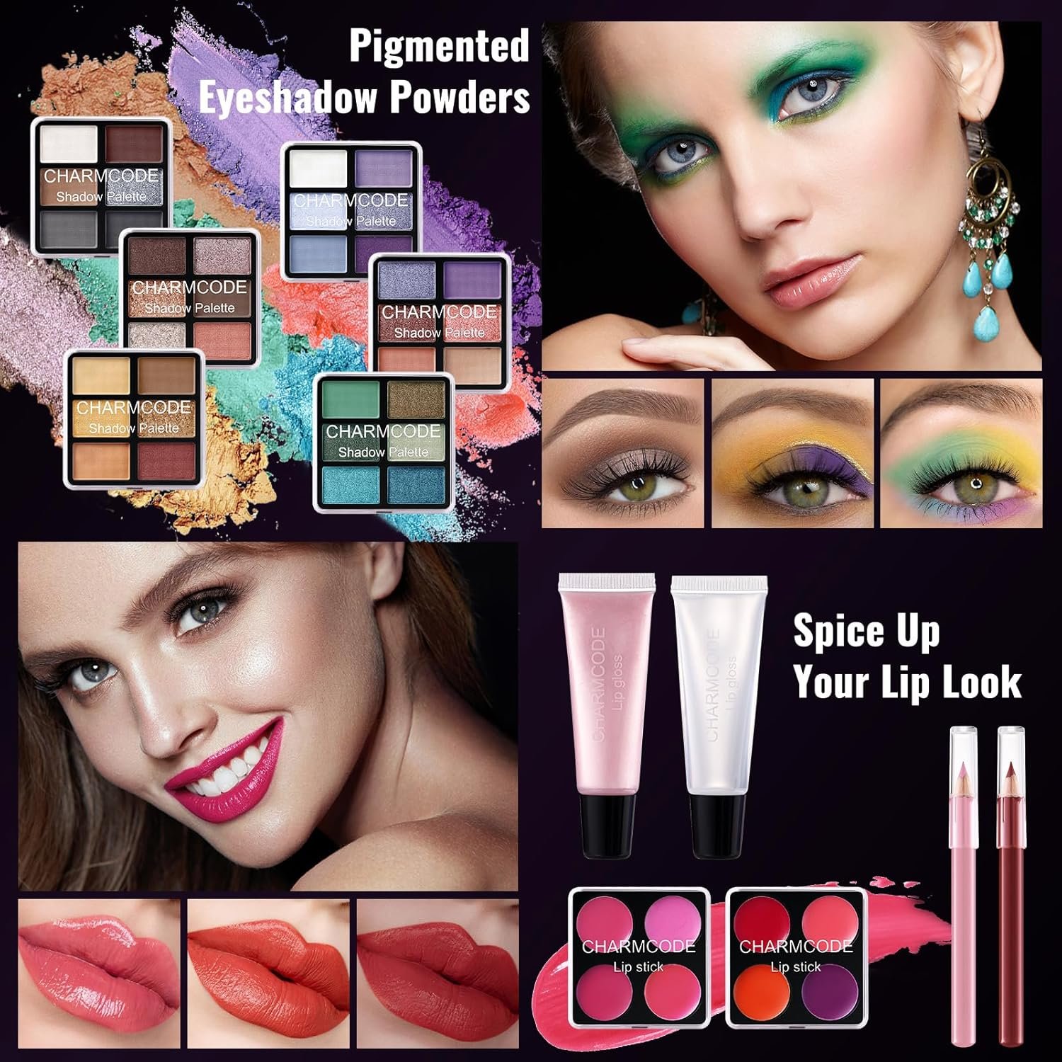 Makeup Kit for Teen Girls & Women Full Kit, Beauty Train Case with Starter Cosmetic Set, Make Up Christmas Gift Box with Eyeshadow,Lipgloss,Highlighter,Blush,Lip&Eye Pencils,Brush & More(Purple) - Image 7