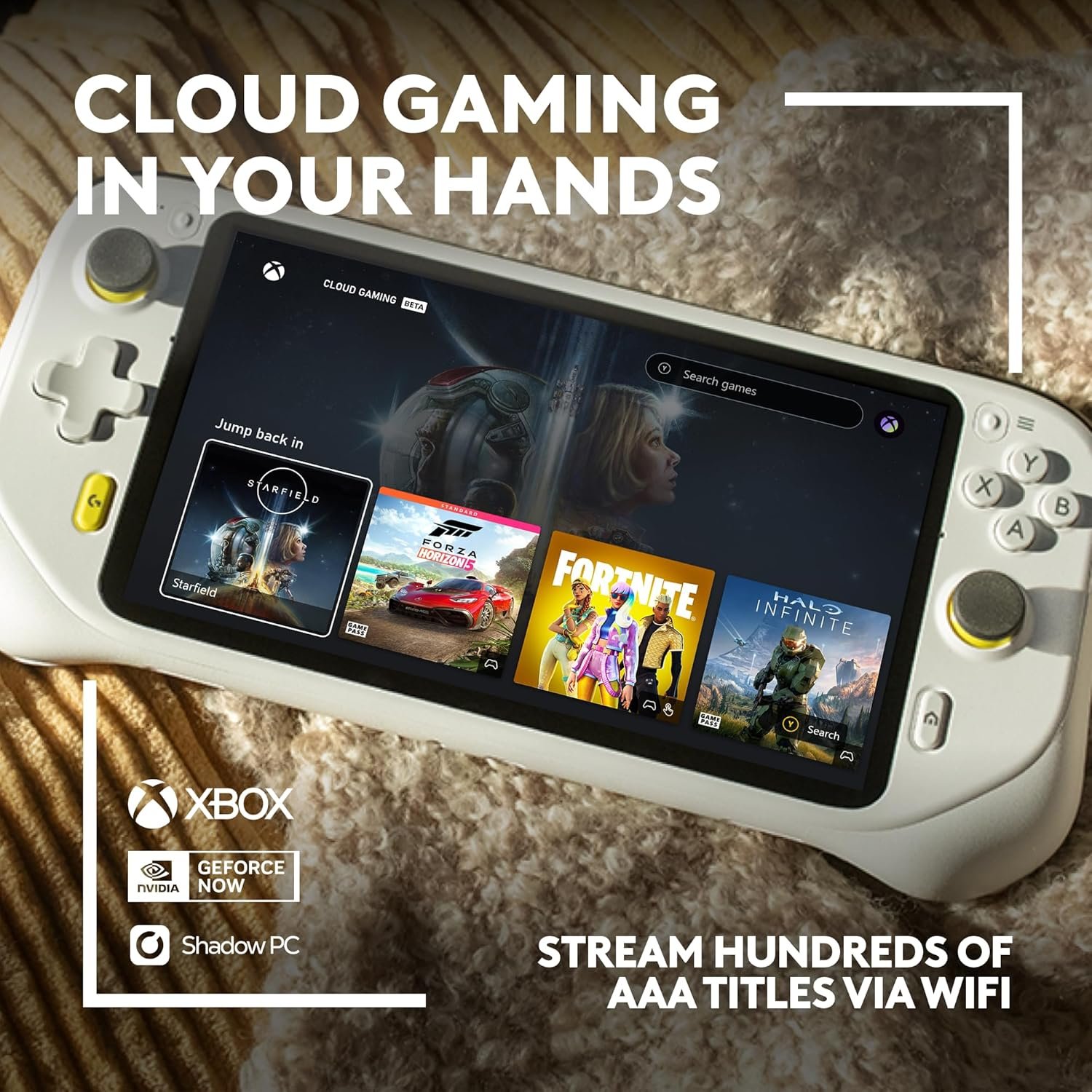 Logitech G Cloud Handheld Portable Gaming Console with Long-Battery Life, 1080P 7-Inch Touchscreen, Lightweight Design, Xbox Cloud Gaming, NVIDIA GeForce NOW, Google Play - Image 3