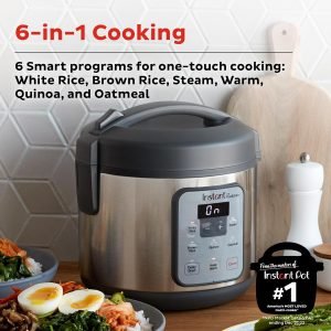 Instant Pot Zest 8 Cup One Touch Rice Cooker, From the Makers of Instant Pot, Steamer, Coo...