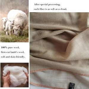 Luxury Cashmere Pashmina Style Shawl – Silk & Wool Blend Scarf, Lightweight Skin-Friendly Wrap
