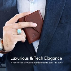 Leather RFID Wallet for Men, Slim Leather Mens Wallet, Handcraft Men’s Wallets, Card Cases & Money Organizers, Magnetic Closure Sleek RFID Blocking Thin Mens Wallets with 9-12 Card Slots & Gift Box