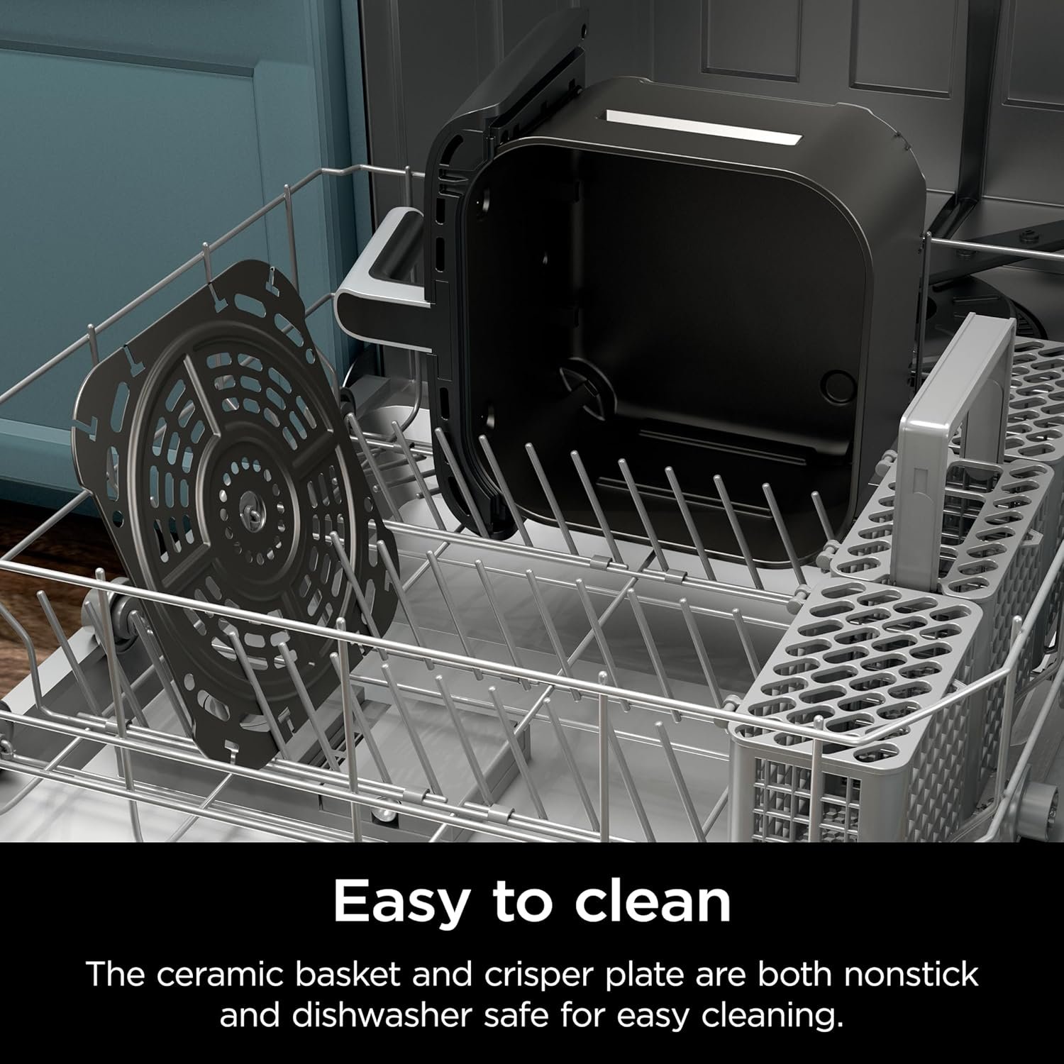 Ninja | Air Fryer | 6.5 QT Pro XL Capacity fits 9lbs of Wings | 6-in-1 Max Crisp, Air Fry, Roast, Bake, Reheat & Dehydrate | Nonstick Basket, Crisper Plate & Recipe Guide | Grey | AF181 - Image 9