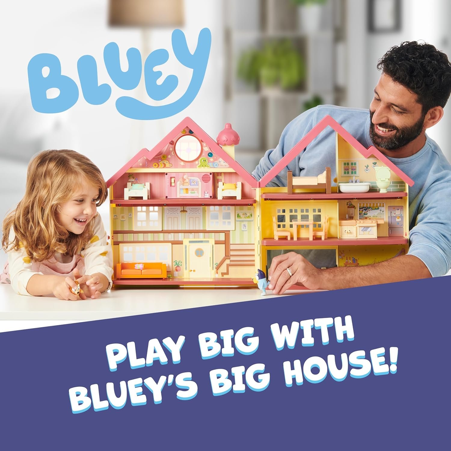 Bluey House Playset for Kids, XL Ultimate Interactive Lights and Sounds Playhouse Toys, Includes Dance Floor, Bluey Toys Set Ages 3+, Amazon Exclusive - Image 2