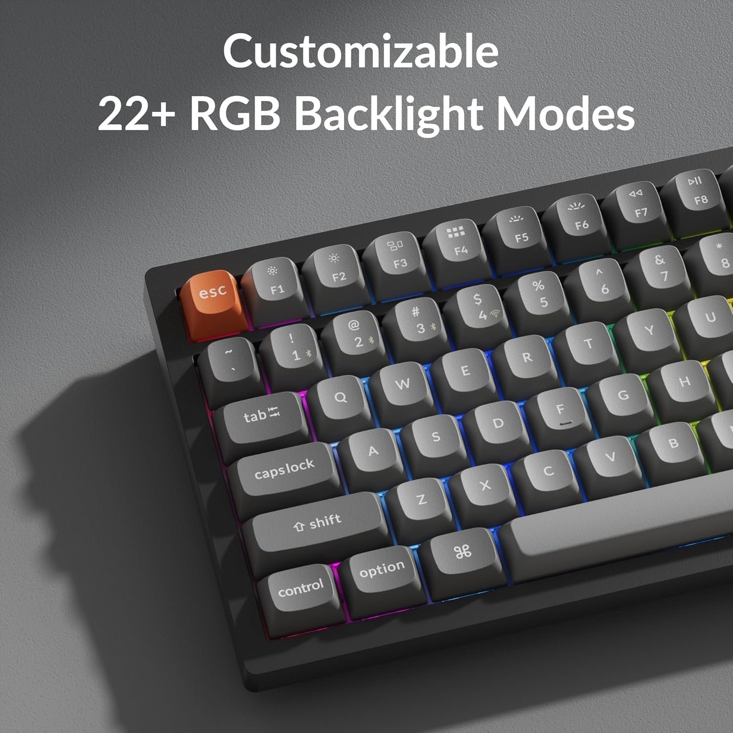 Keychron K4 Max Mechanical Keyboard Wireless with Number Pad, 2.4 GHz/Bluetooth 5.1/Wired Custom Keyboard with 100 Keys, Programmable RGB Backlight Hot-Swappable for Mac Windows Linux - Image 4