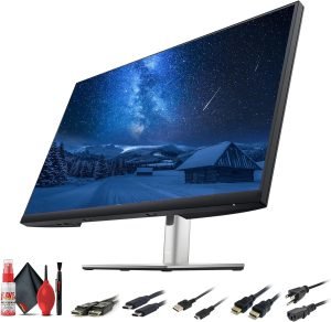Dell P2723QE 27″ 4K UHD USB Type-C Hub Monitor | IPS Display, 65W Power Delivery, Multi-Port USB Hub, Eye Comfort Tech + HDMI Cable + Cleaning Kit