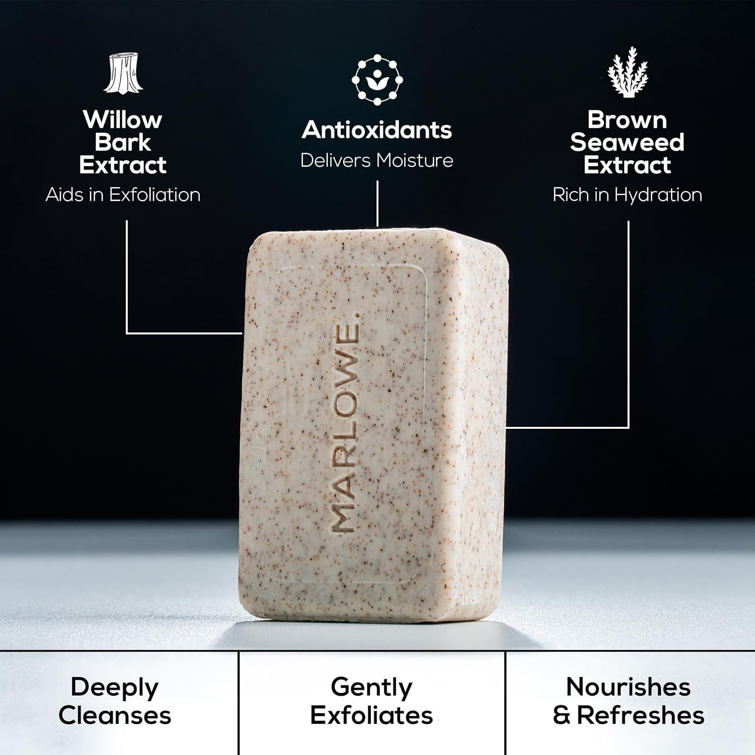 MARLOWE. No. 102 Body Scrub Soap 7 oz (6 Bars) Exfoliating Soap Bar with Shea Butter, Olive Oil & Green Tea, Cleanses & Smooths, Sage & Fir Scent - Image 7