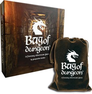 Bag of Dungeon–Fantasy Adventure Board Game for Families & RPG Fans | 1–4 Players, Ages 7+ | Classic Dungeon Crawler | Portable Tabletop RPG with Endless Replayability