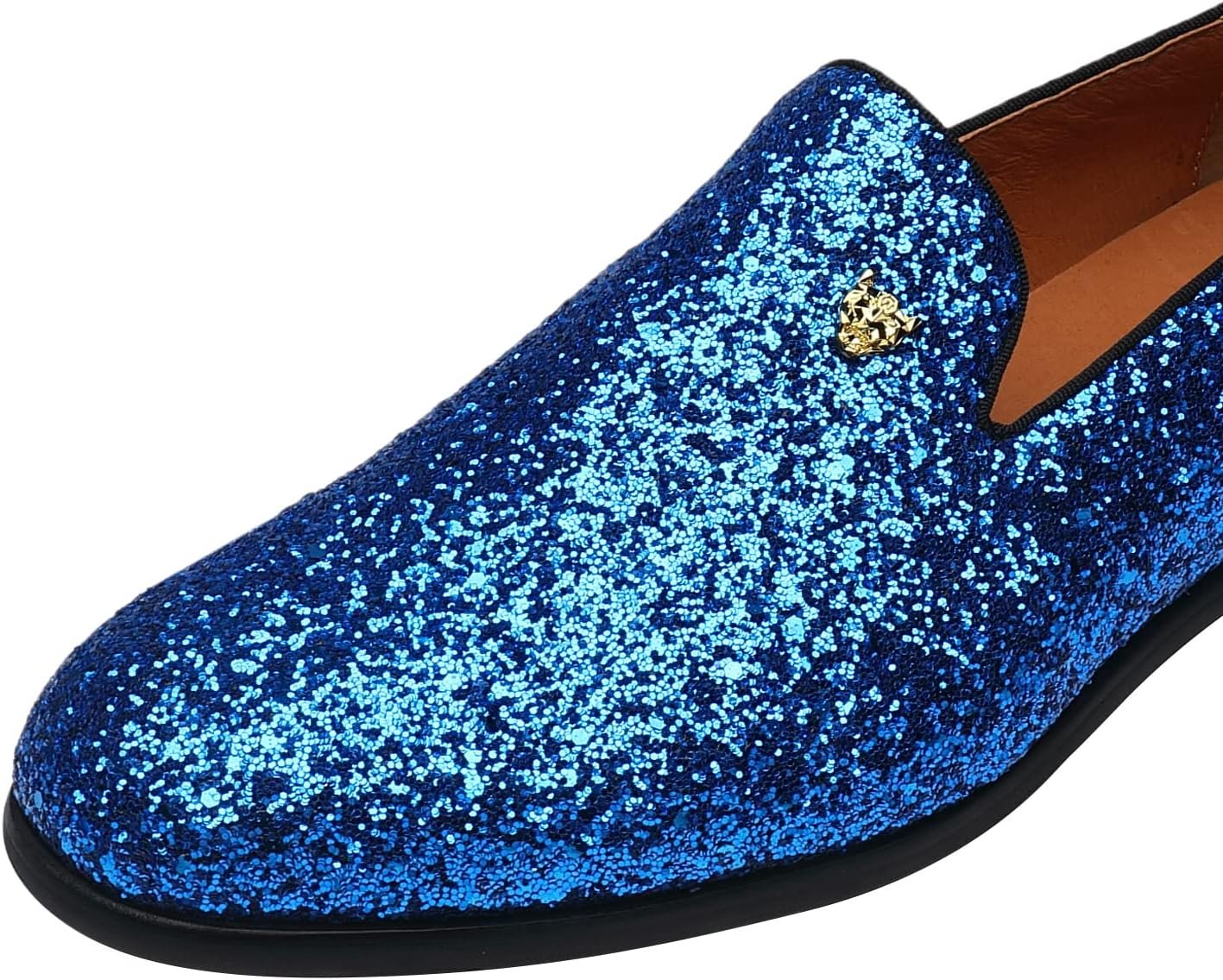 ELANROMAN Mens Dress Loafers Tuxedo Party Wedding Prom Shoes - Image 4