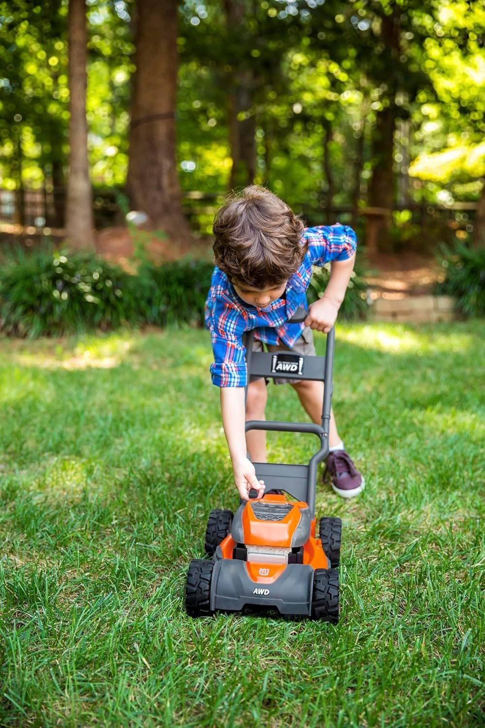 Husqvarna 589289602 Toddler Toy Lawn Mower with Realistic Sounds and Light-Up Engine for Ages 2 and Up - Image 7