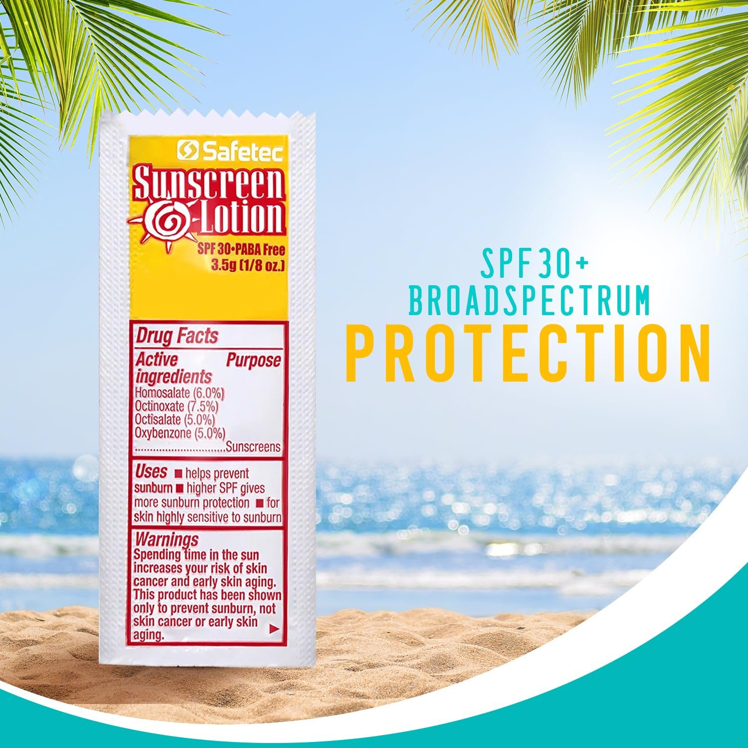 Sunscreen Lotion, SPF30 Protection and PABA Free, Individual Packets of Sunscreens (Pack of 1000) – Travel Size Sun Screen for Outdoors, Bundled with reclosable Homesphere bag - Image 3