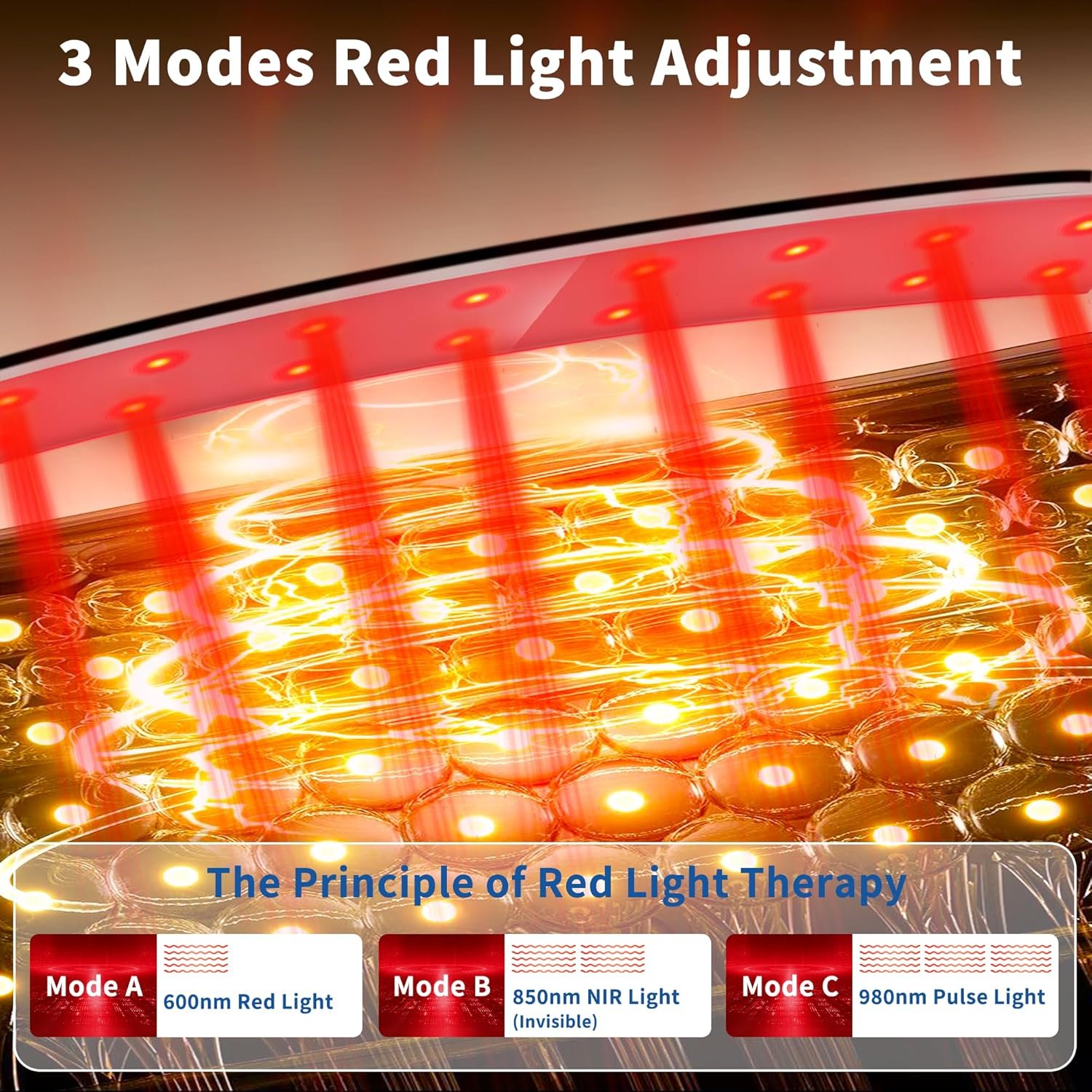 Red Light Therapy Collar for Dog, 660nm & 810nm & 980nm Infrared Red Light Vet Therapy Device for Pet, Cold Laser Therapy Device for Dog Tissue Repair, Pain Relief Arthritis, Promote Blood Circulation - Image 4