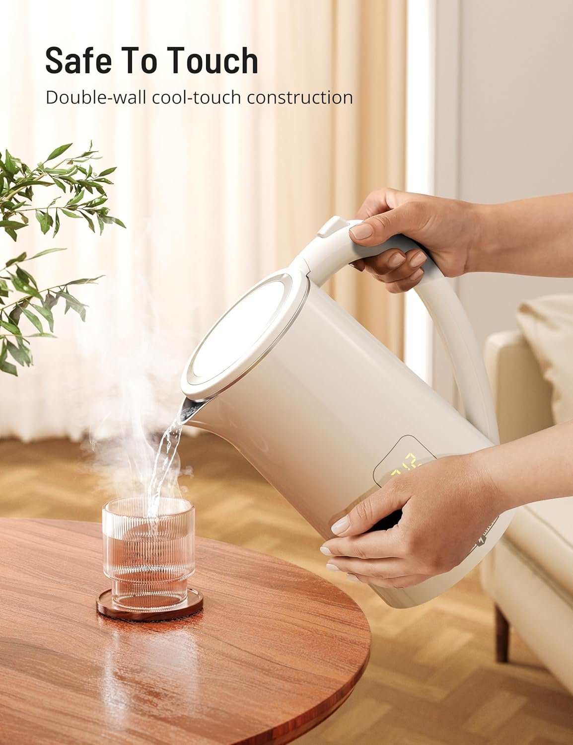 PARIS RHÔNE Electric Kettle Temperature Control, 1.7L Electric Tea Kettle Water Boiler, 4H Keep Warm with 6 Presets, LED Screen Electric Kettles for Boiling Water, Boil-Dry Protection, BPA Free - Image 6
