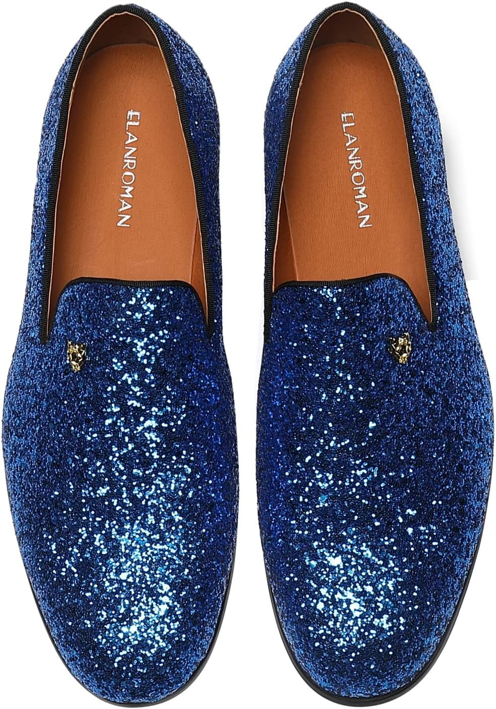 ELANROMAN Mens Dress Loafers Tuxedo Party Wedding Prom Shoes - Image 2