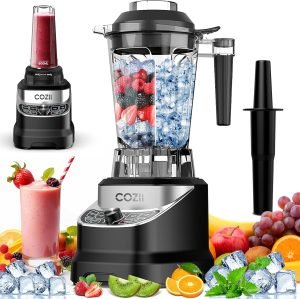 Professional Blender 2000W, Smoothie Countertop Blenders for Kitchen,7 Preset Programs for...