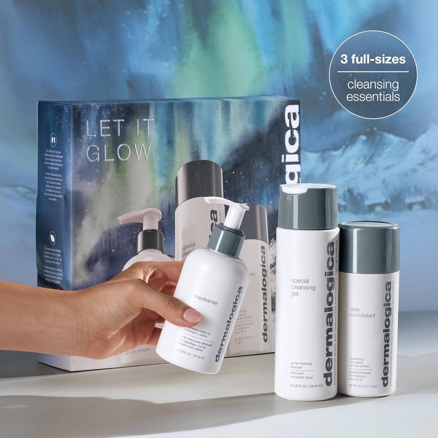Dermalogica Let It Glow – Facial Cleansing Skincare Set Includes Full Sized PreCleanse, Special Cleansing Gel, and Daily Microfoliant - Image 3
