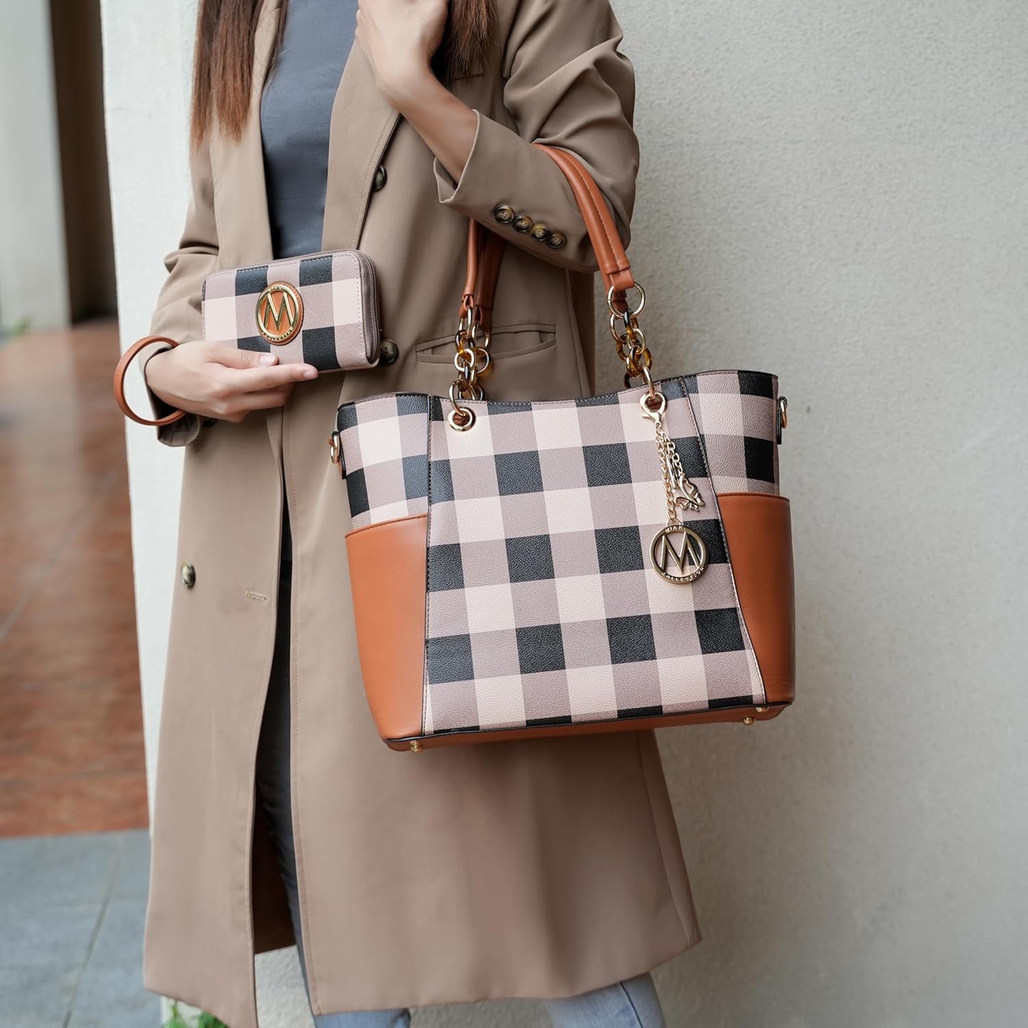 MKF Collection Tote Bag for Women, Handbag Set with Wallet-Top-Handle- Vegan Leather Purse - Image 2