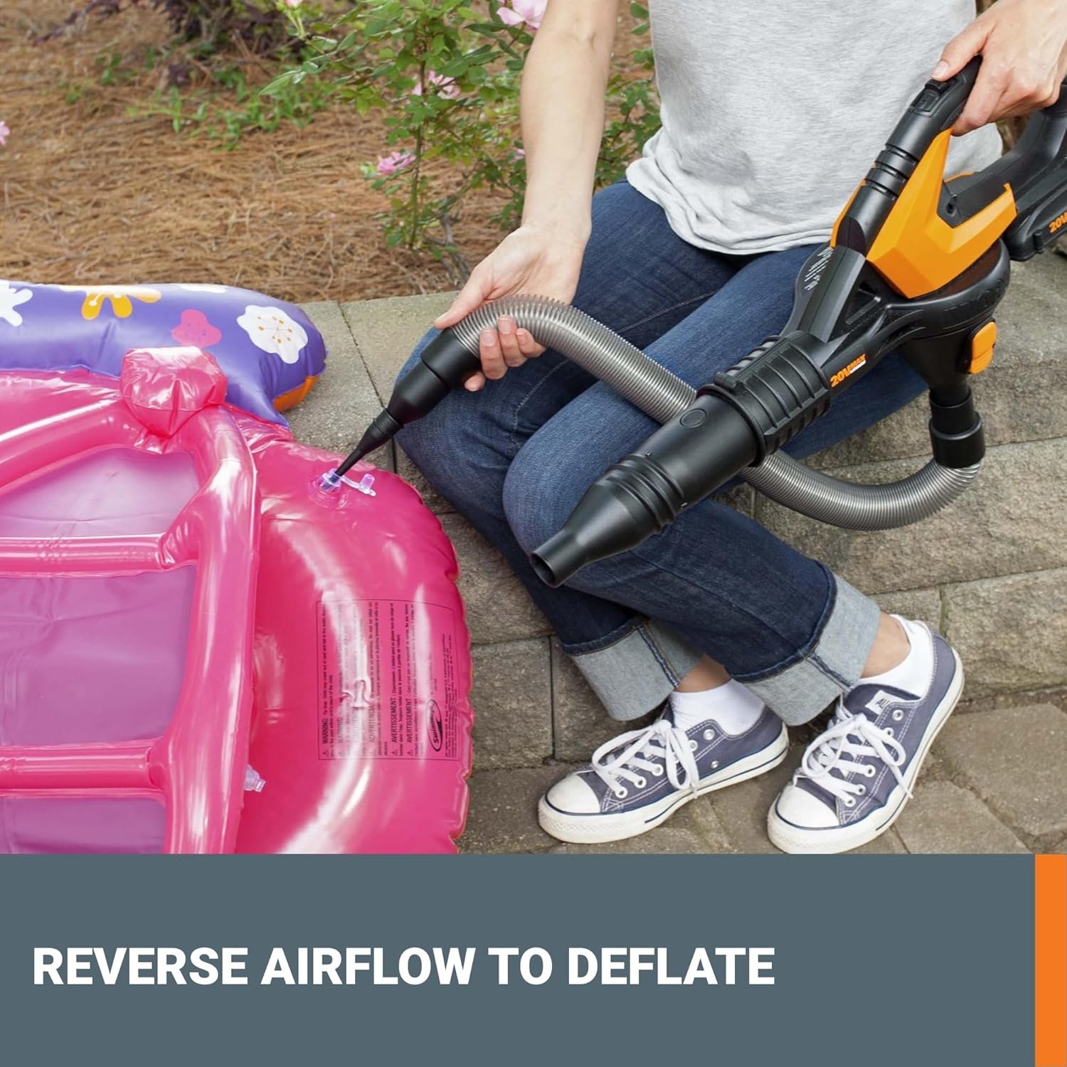 WORX WG545.1 20V Cordless Leaf Blower, Electric Blowers for Lawn Care with 120 MPH & 3.5 Lbs, Long Nozzle Design for Narrow Spaces with Cleaning Attachments, Battery & Charger Included - Image 11